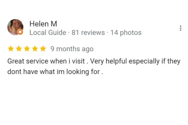 Customer Review: Helen M