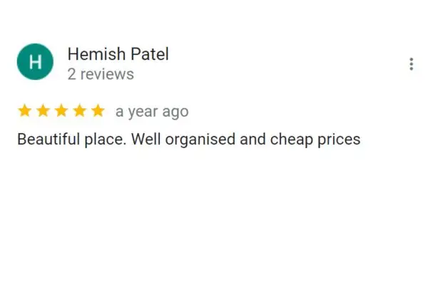 Customer Review: Hemish Patel