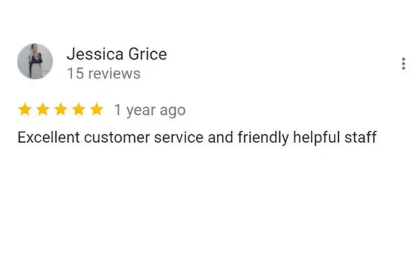 Customer Review: Jessica Grice