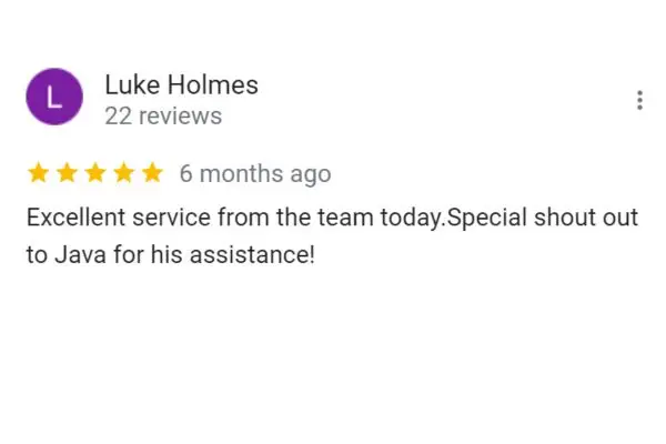 Customer Review: Luke Holmes