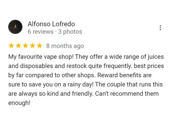 Customer Review Of Alfonso Lofredo