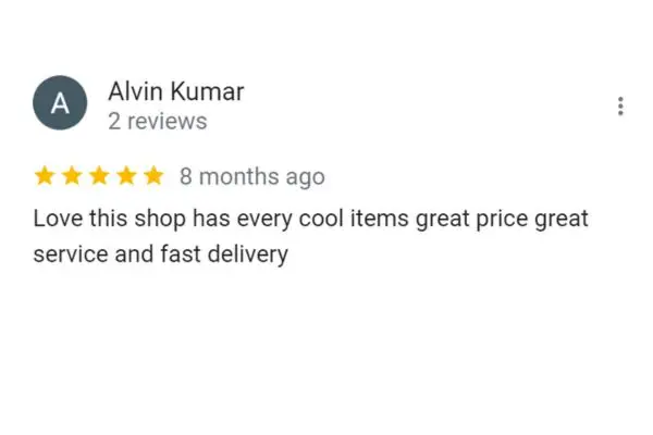 Customer Review Of Alvin Kumar