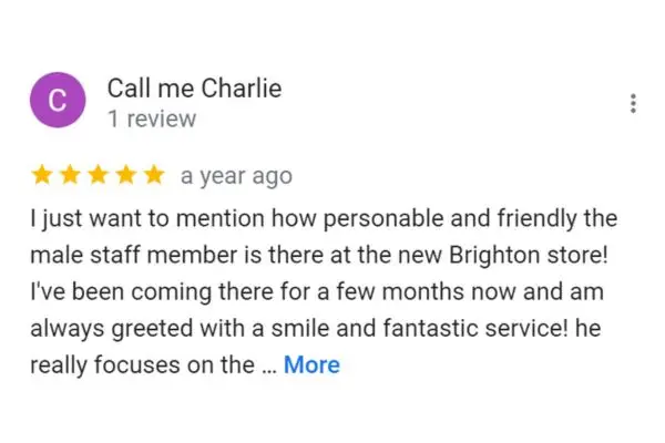 Customer Review Of Call Me Charlie