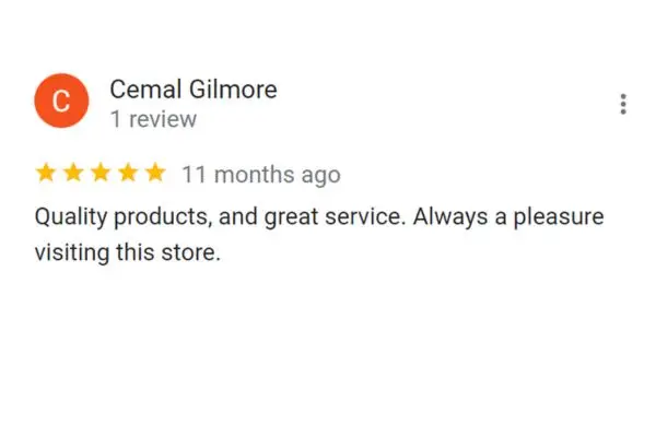 Customer Review Of Cemal Gilmore
