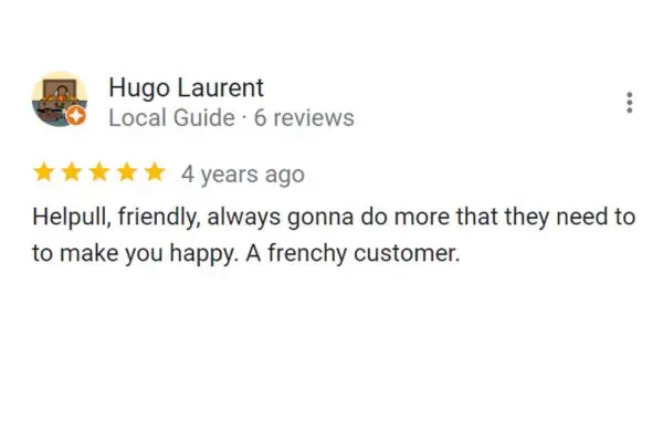 Customer Review Of Hugo Laurent