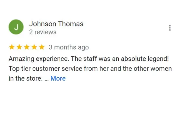 Customer Review Of Johnson Thomas