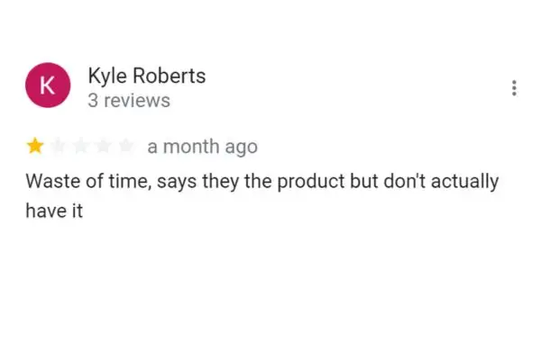 
Customer Review Of Kyle Roberts