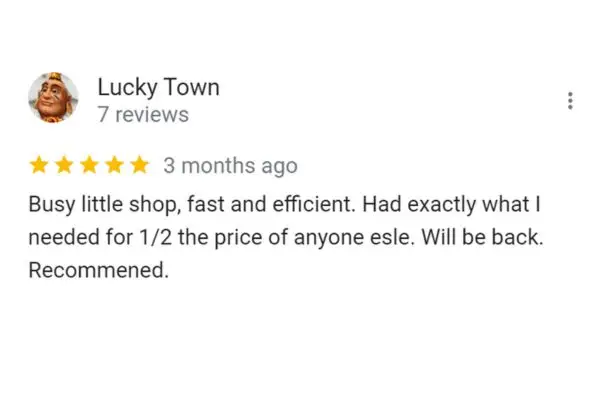 Customer Review Of Lucky Town