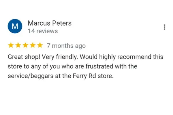 Customer Review Of Marcus Peters