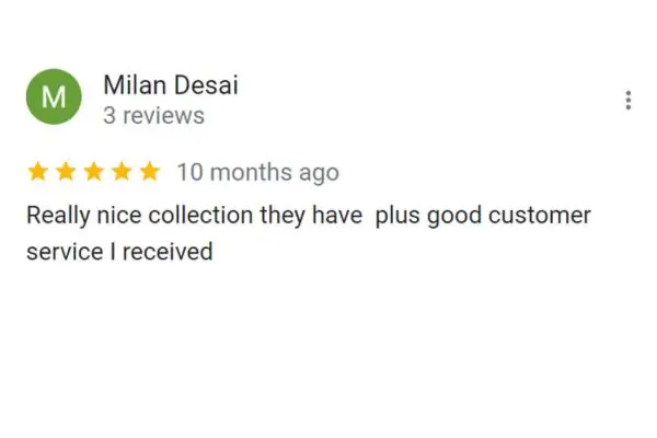 Customer Review Of Milan Desai