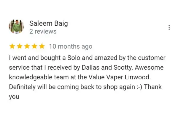 Customer Review Of Saleem Baig