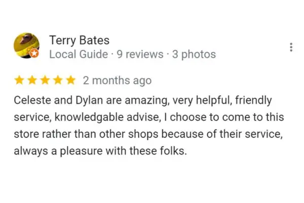 Customer Review of Terry Bates