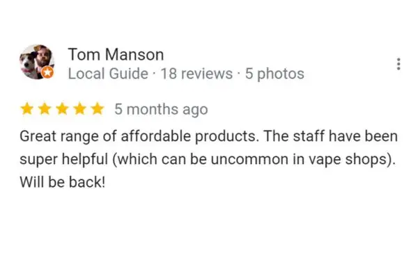 Customer Review of Tom Manson
