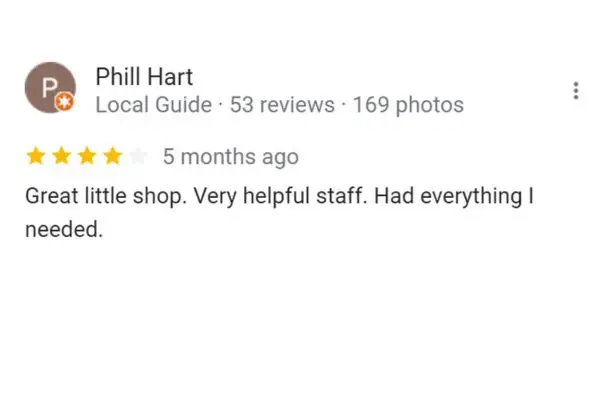 Customerr Review: Phill Hart