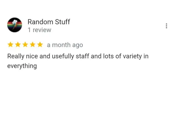 Customer Review: Random Stuff