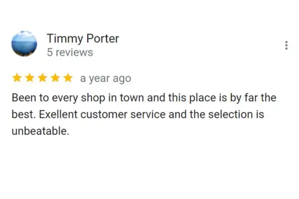 Customer Review: Timmy Porter