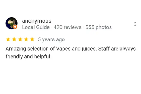 Customer Reviews Anonymous