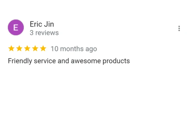 Customer Reviews Eric Jin