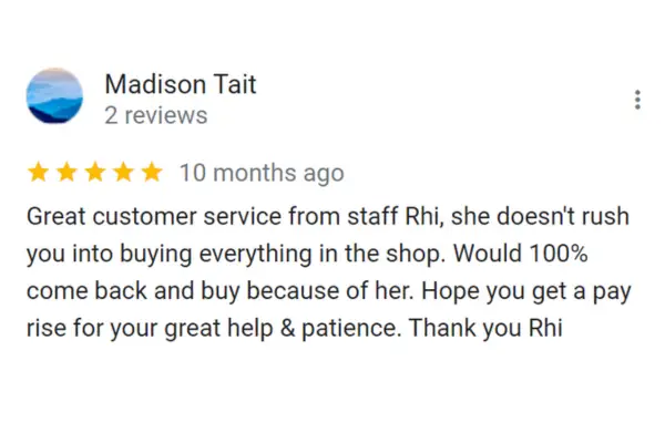 Customer Reviews Madison Tait