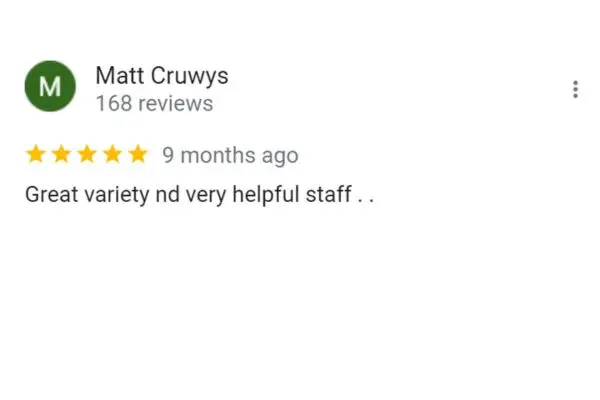 Customer Reviews: Matt Cruwys