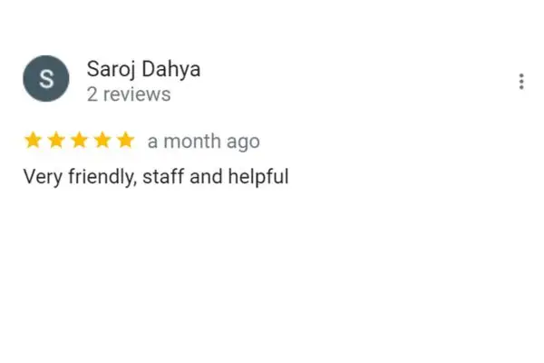 Customer Review: Saroj Dahya