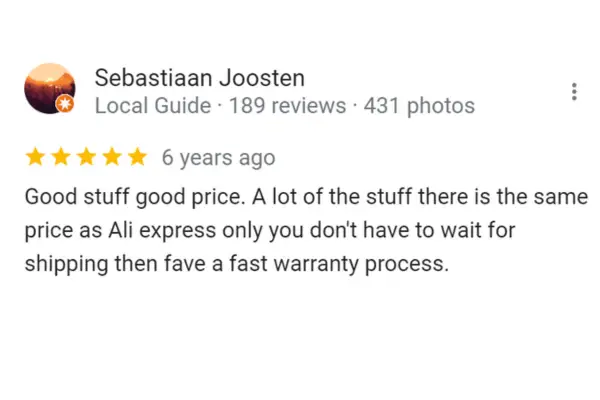 Customer Reviews Sebastiaan Joosten