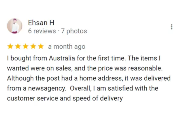 Customer Reviews Ehsan H