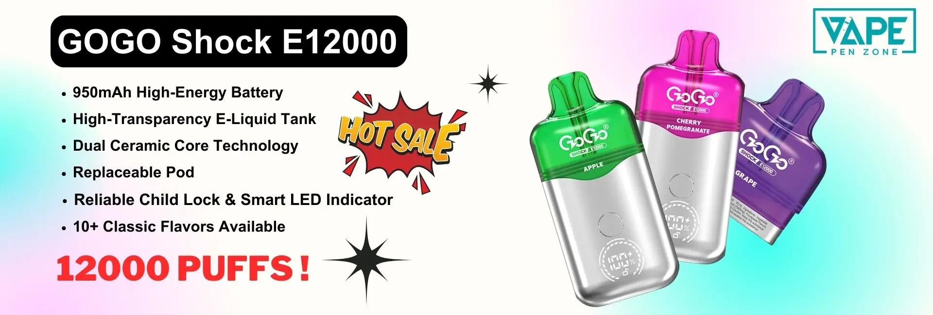 GOGO Shock E12000 Pod Bundle