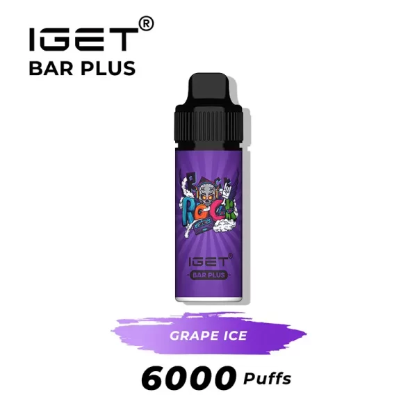 Grape Ice IGET Bar Plus (Nicotine Free)