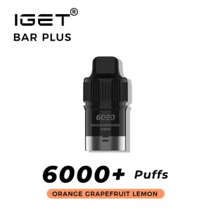 Orange Grapefruit Lemon IGET Bar Plus Pod (Nicotine Free)