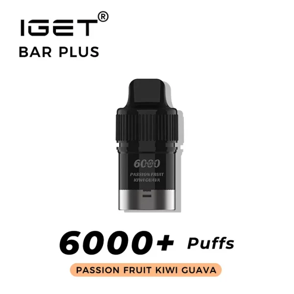 Passion Fruit Kiwi Guava IGET Bar Plus Pod (Nicotine Free)