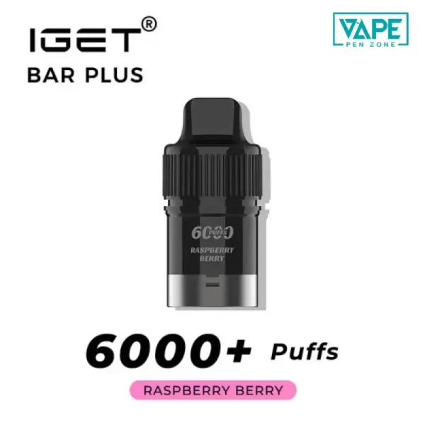 IGET Bar Plus Pod 2.0 6000 Puffs - Raspberry Berry