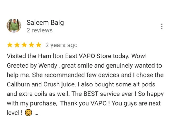 VAPO - Hamilton East Vape Shop & E-Cigarettes Review 3